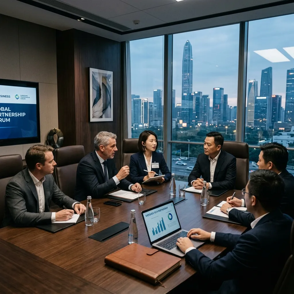 Professional Chinese translator at a business meeting